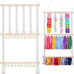 Headband Holder Storage Rack Girls Hair Accessories Organizer Wall Hanging Decor
