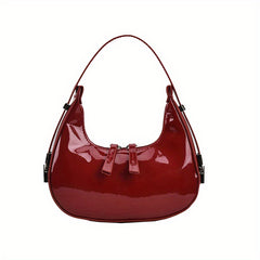 Solid Color Minimalist Shoulder Bag for Women