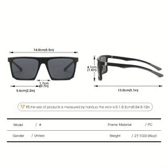 Men's Square Sunglasses UV400 Protection for Cycling