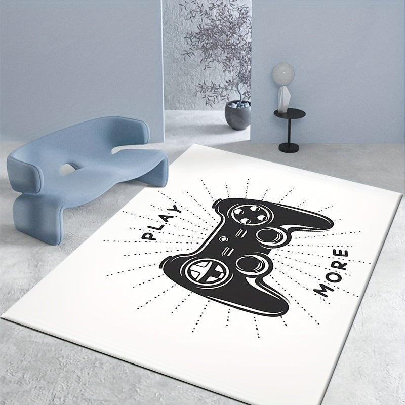 Game Controller Print Area Rug Anti-Skid Soft Carpet Washable Vintage Floor Mat