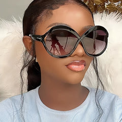 Vintage Oversize Frame Lady Sunglasses
