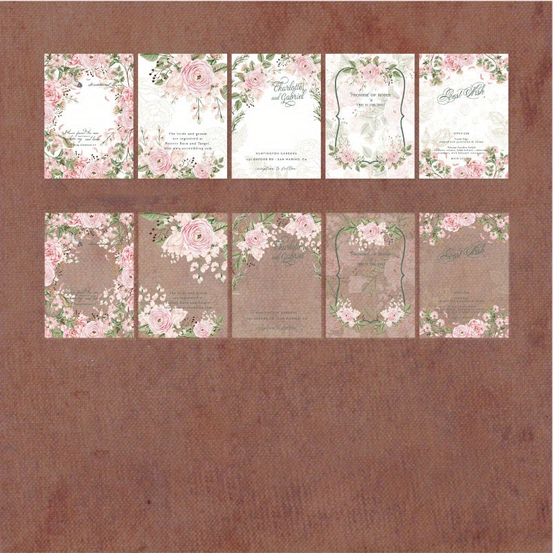 30 Sheets Floral Landscape Paper for Journal Collage