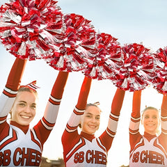 Waterproof Cheerleading Poms with Soft PVC Handle
