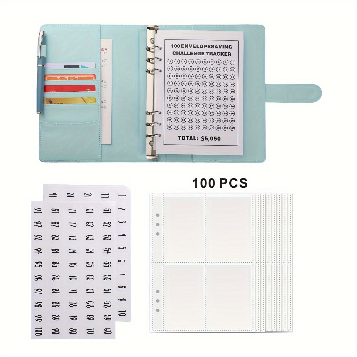 5 Cash Envelope Saving Budget Planner - Save $100