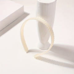 Faux Pearl Headband Wide Bridal Headdress Hair Band Wedding Party