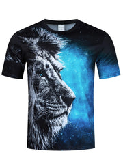 Men's Summer Animal Graphic T Shirt Short Sleeves Tee