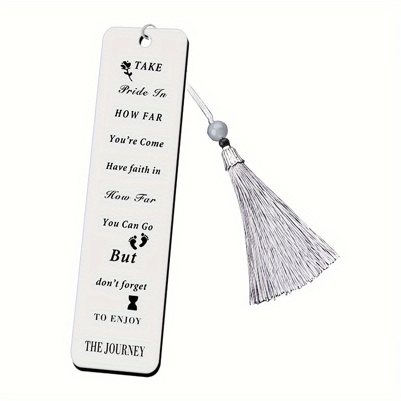 Personalized Stainless Steel Tassel Pendant Bookmark