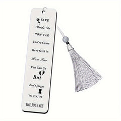 Personalized Stainless Steel Tassel Pendant Bookmark