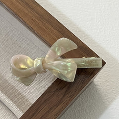 Acetate Bow Duck Billed Clip Barrette Women's Hair Accessory