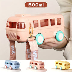 500ml Bus Water Cup w/ Straw Flip Top