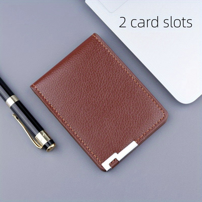 Men's Ultra thin Driver's Card Bag, Leather Credit Card Holder