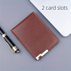 Men's Ultra thin Driver's Card Bag, Leather Credit Card Holder