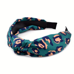 Leopard Pattern Dyeing Fabric Headband Bohemian Style Hair Accessory