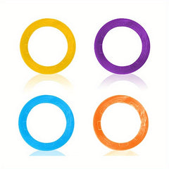 8pcs Silicone Keycap Label Plastic Keyring in 8 Colors