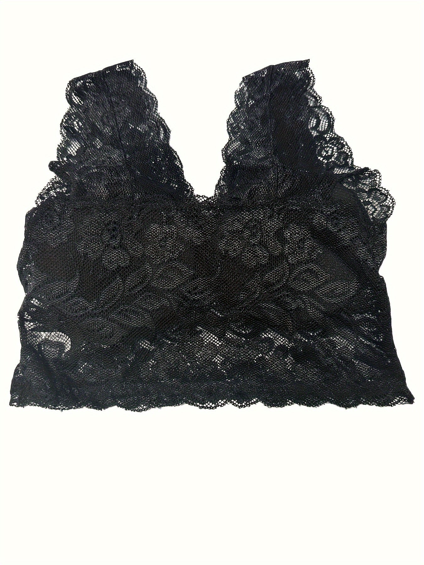 Lace Wireless Bra Breathable Scallop Trim