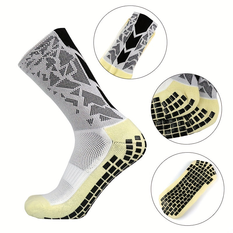 Colorful Pattern Anti-Skid Silicone Football Socks