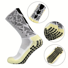 Non slip Silicone Bottom Football Socks Breathable Athletic Mid-calf Socks