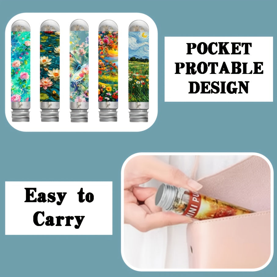5 Packs Adult Mini Test Tube Puzzle Jigsaw Flowers Game Home Decor Display