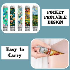 5 Packs Adult Mini Test Tube Puzzle Jigsaw Flowers Game Home Decor Display