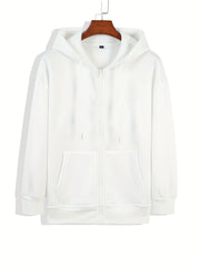 Silly Goose Print Zip Up Hoodie Long Sleeve Sweatshirt