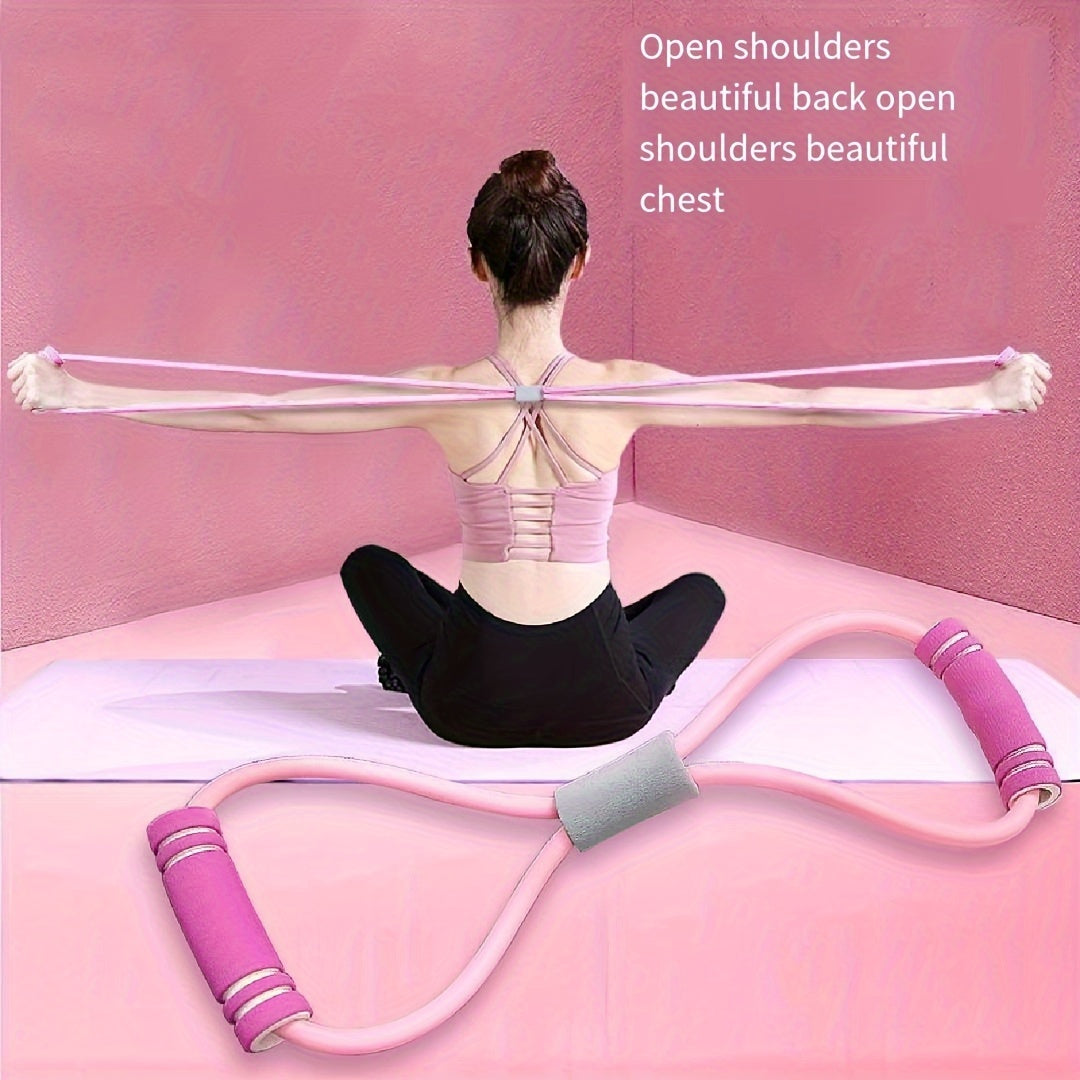Yoga Slide Discs & 8-Shaped Resistance Puller Set for Fitness Exercise