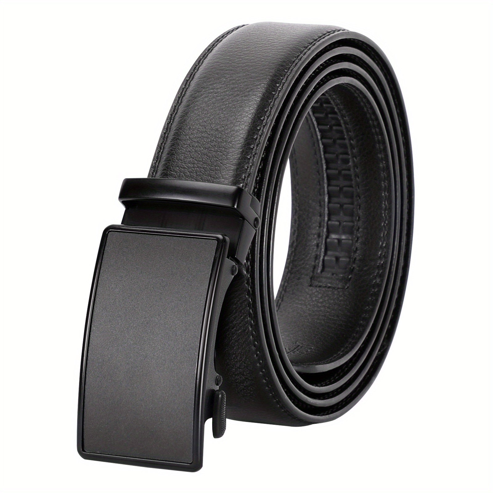 Men's Leather Auto Buckle Adjustable Belt