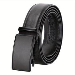 Men's Leather Auto Buckle Adjustable Belt