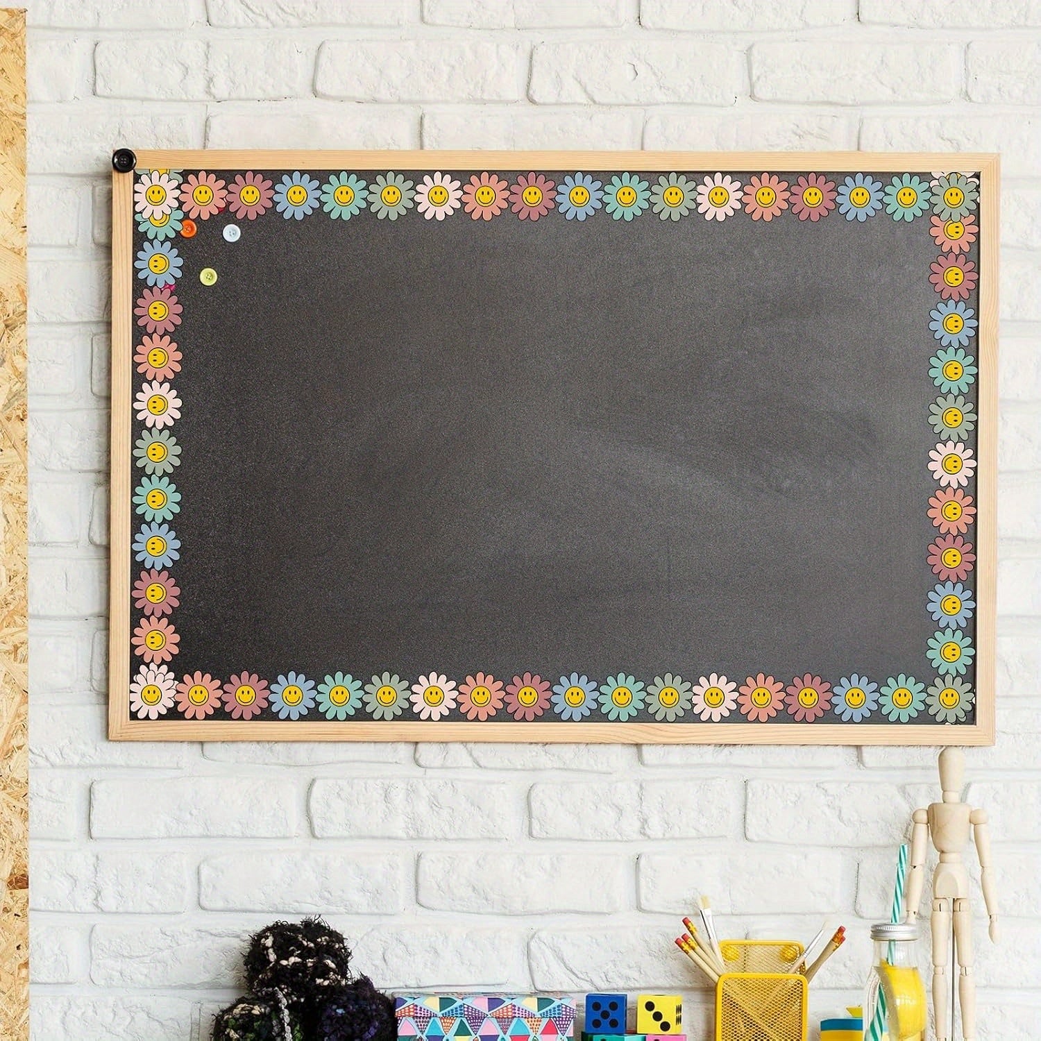 10m Boho Daisy Flower Bulletin Board Border School Colorful