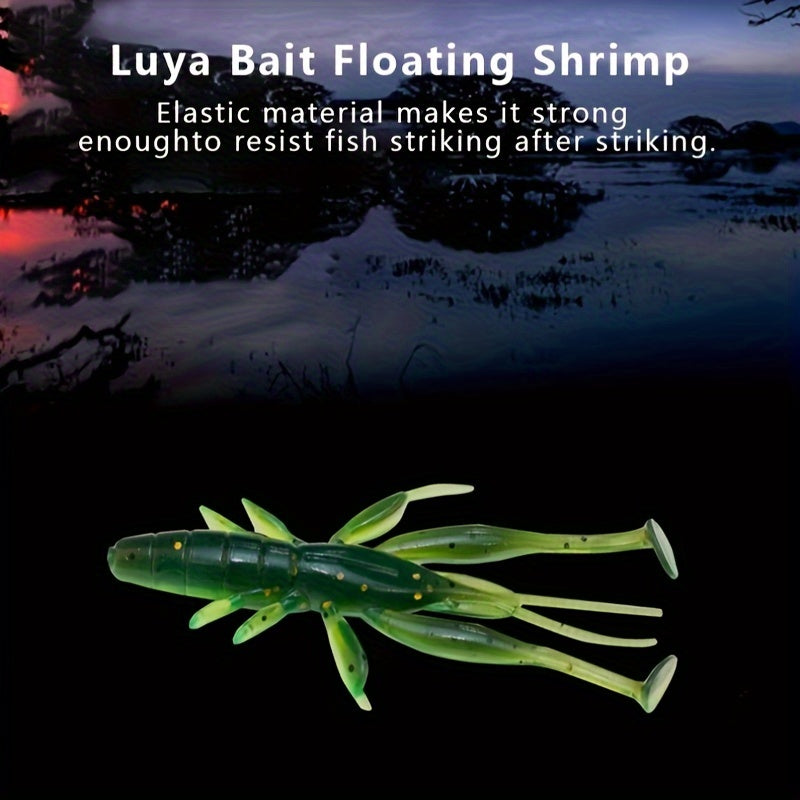 Soft Shrimp Bait T Tail Floating Water Soft Lure Bait 2 7g
