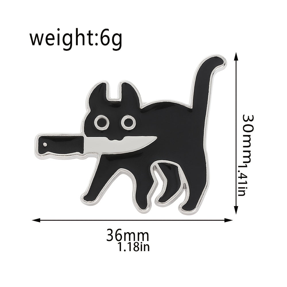 Cat Cartoon Enamel Pins for Backpacks Lapel Funny Brooch Gift