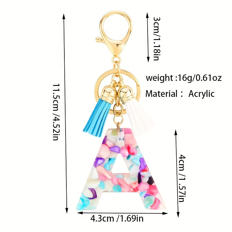 Initial Letter Keychain Alphabet Key Chain Phone Pendant Car Ornament