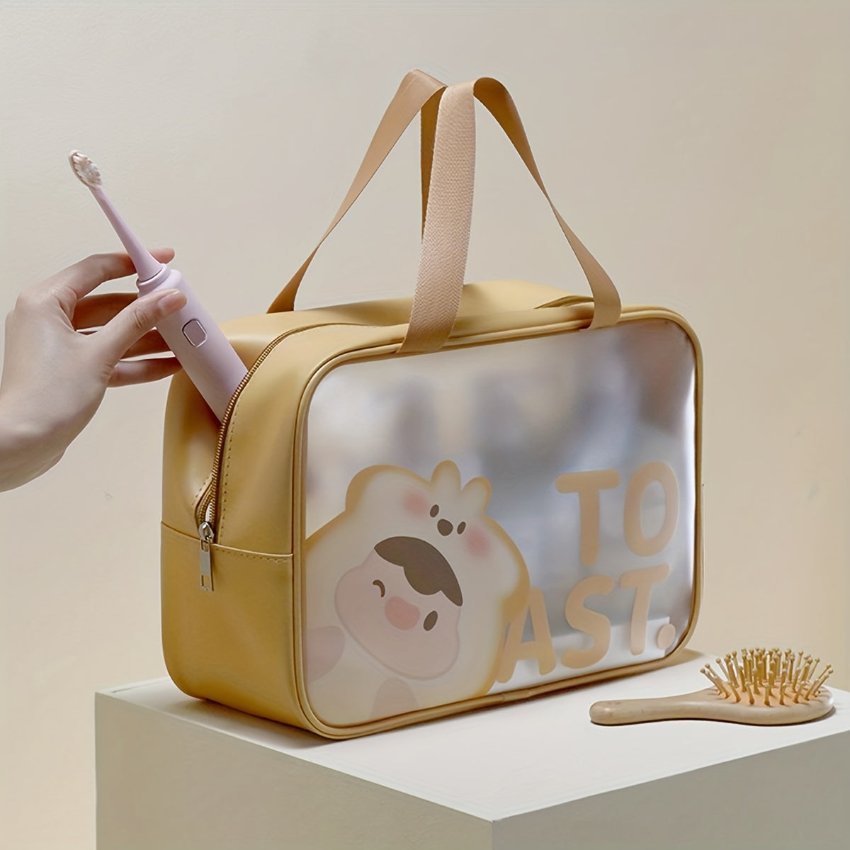 Cartoon Transparent Toiletry Bag Waterproof Travel Cosmetic Storage Bag