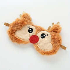 Christmas Plush Sleeping Eye Mask Blackout Blindfold