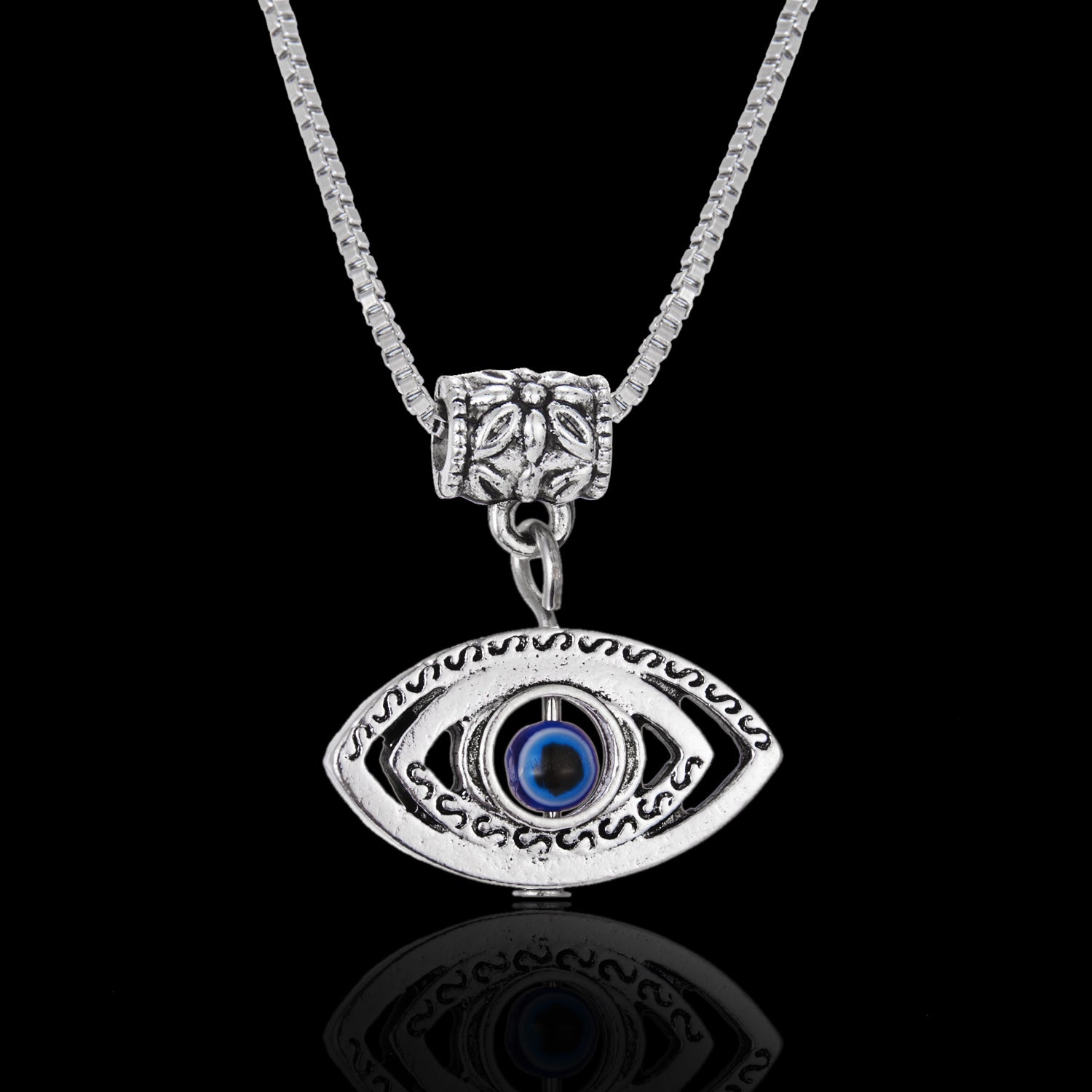 Eye Pendant Necklace Evil Eye Necklace Metal Chains Necklace