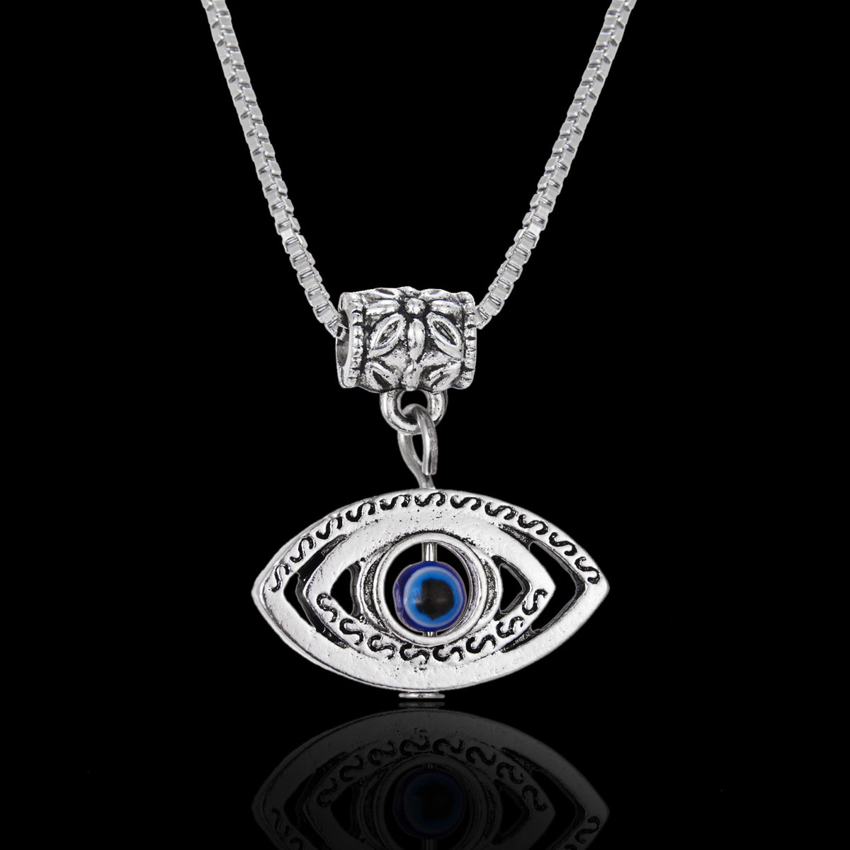 Eye Pendant Necklace Evil Eye Necklace Metal Chains Necklace