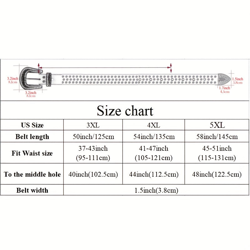  Rhinestone Belt Western Cowgirl Bling Studded Belt