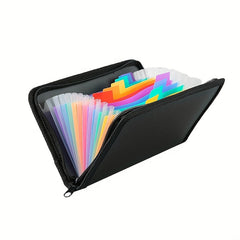 Rainbow Expanding File Folder 13 Pockets Zipper A6 Size Organizer