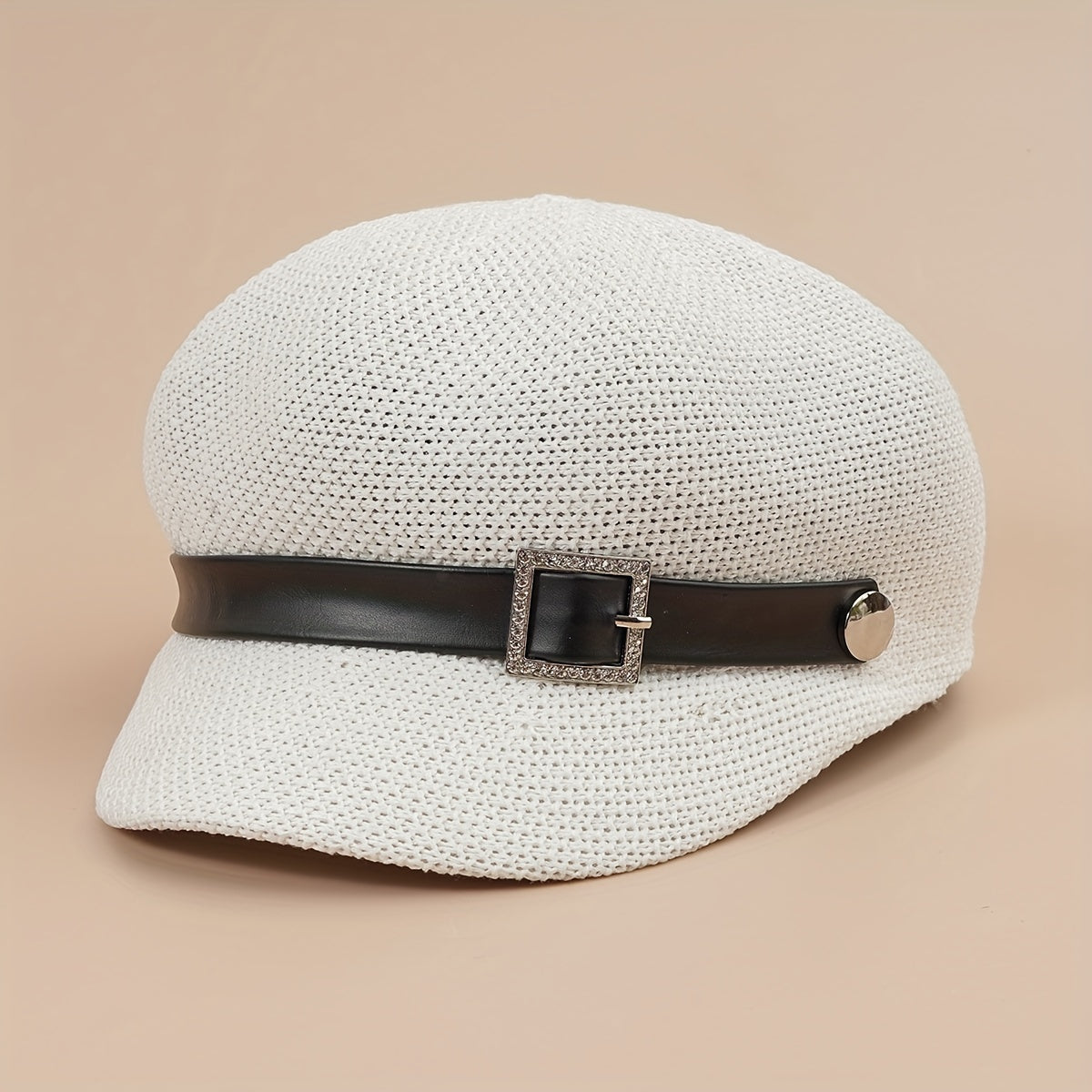 Hollow Out Beret Solid Breathable Newsboy Hat British Style Octagonal Hats