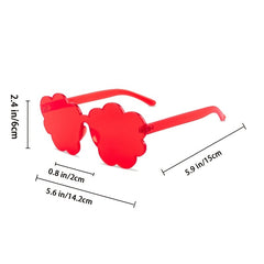 Thick Sliced Candy Love Sunglasses Flower Frameless