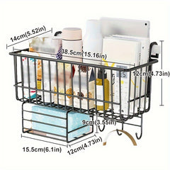 Bedside Storage Rack Hanging Basket Dorm Room Organizer