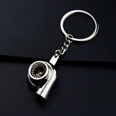 Spinning Turbo Wheel Rim Tyre Keyring Holder Keychain