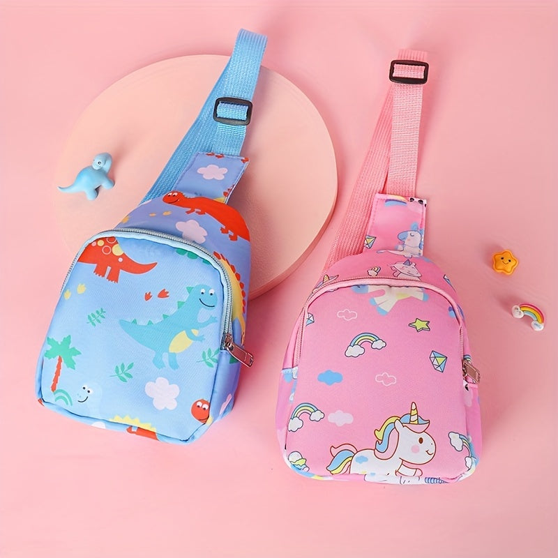 Cartoon Dinosaur Chest Bag Coin Purse Messenger Bag for Kids