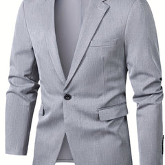 Satin Lapel Business Casual Men's Blazers