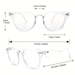 Men's Outdoor Casual Transparent Lens Glasses Set