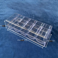 Acrylic Chip Holder Box with Lid - Storage for 100 Chips