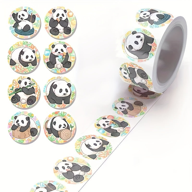 500pcs 2.54 Cm Panda Adhesive Label for Packaging - Boutique & Store Essentials