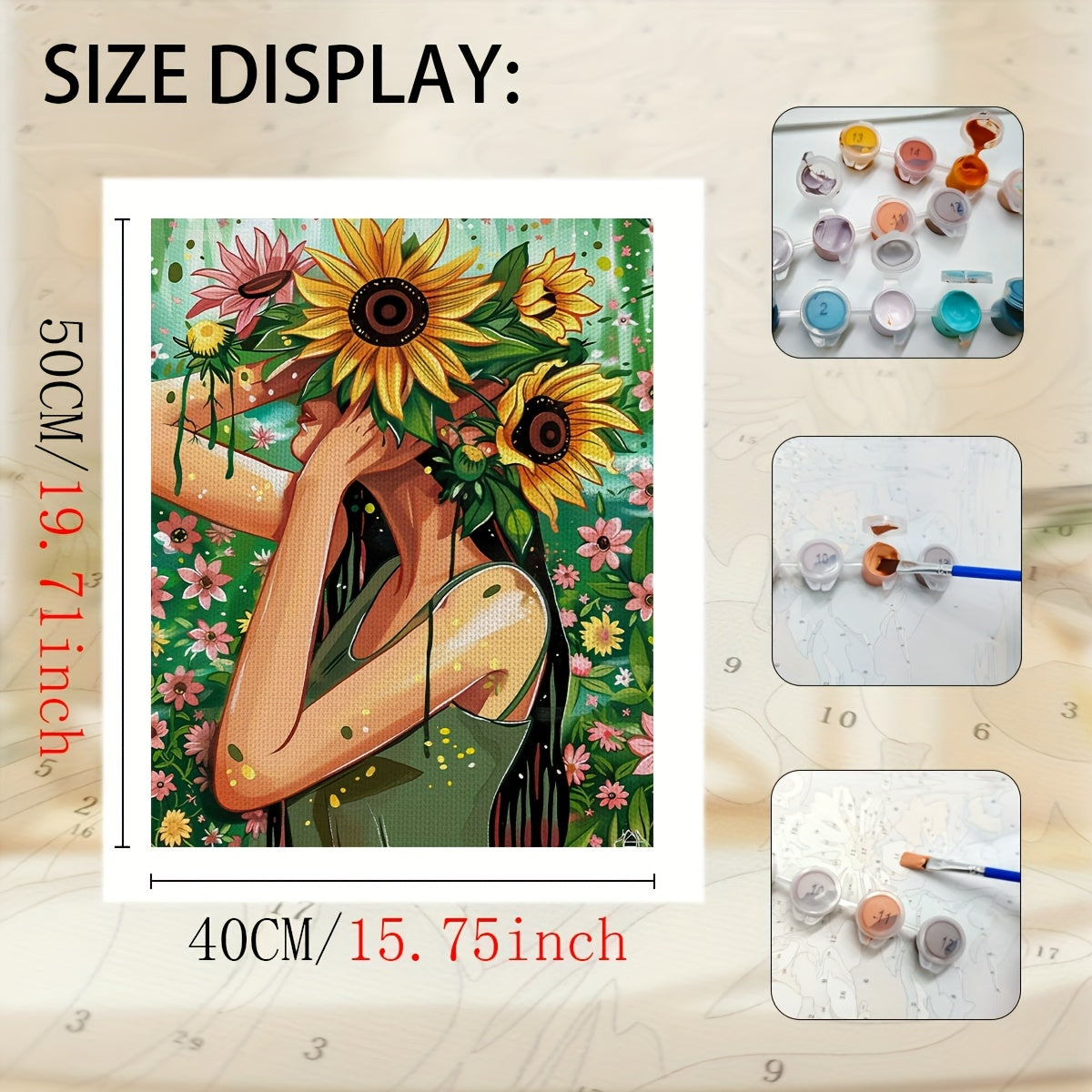 Beginner DIY Painting & Drawing Kit - Flower Girl