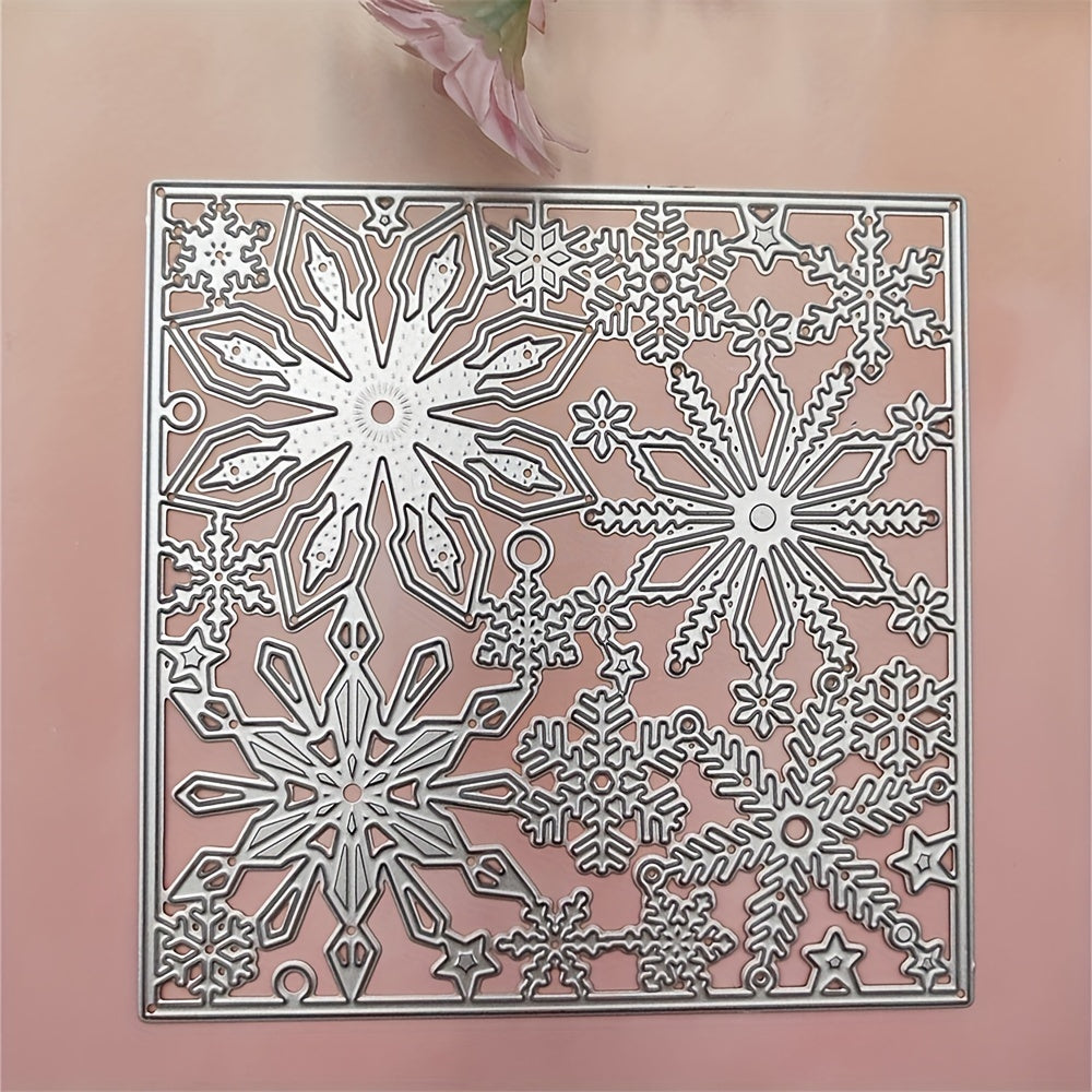 Christmas Snowflake Background Metal Cutting Dies for Greeting Card Decoration