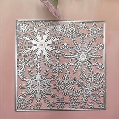 Christmas Snowflake Background Metal Cutting Dies for Greeting Card Decoration