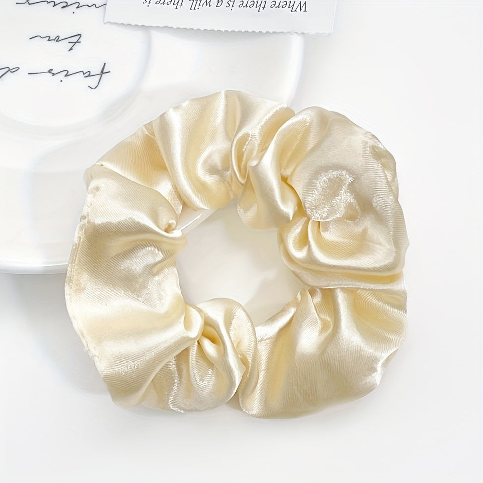 8pcs Satin Scrunchies Hair Tie Elastic Ponytail Holder Hair Accessories